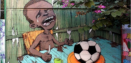 Rien d’autre à manger qu’un ballon de foot !