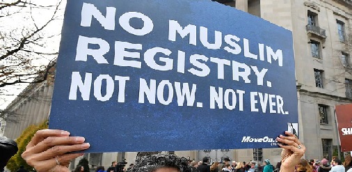 LE MANIFESTE CONTRE « LE REGISTRE DES MUSULMANS »