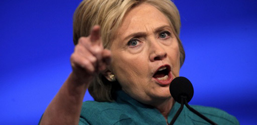 HILLARY CLINTON VIDE SON SAC